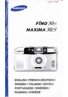 Samsung Fino 30 s manual. Camera Instructions.